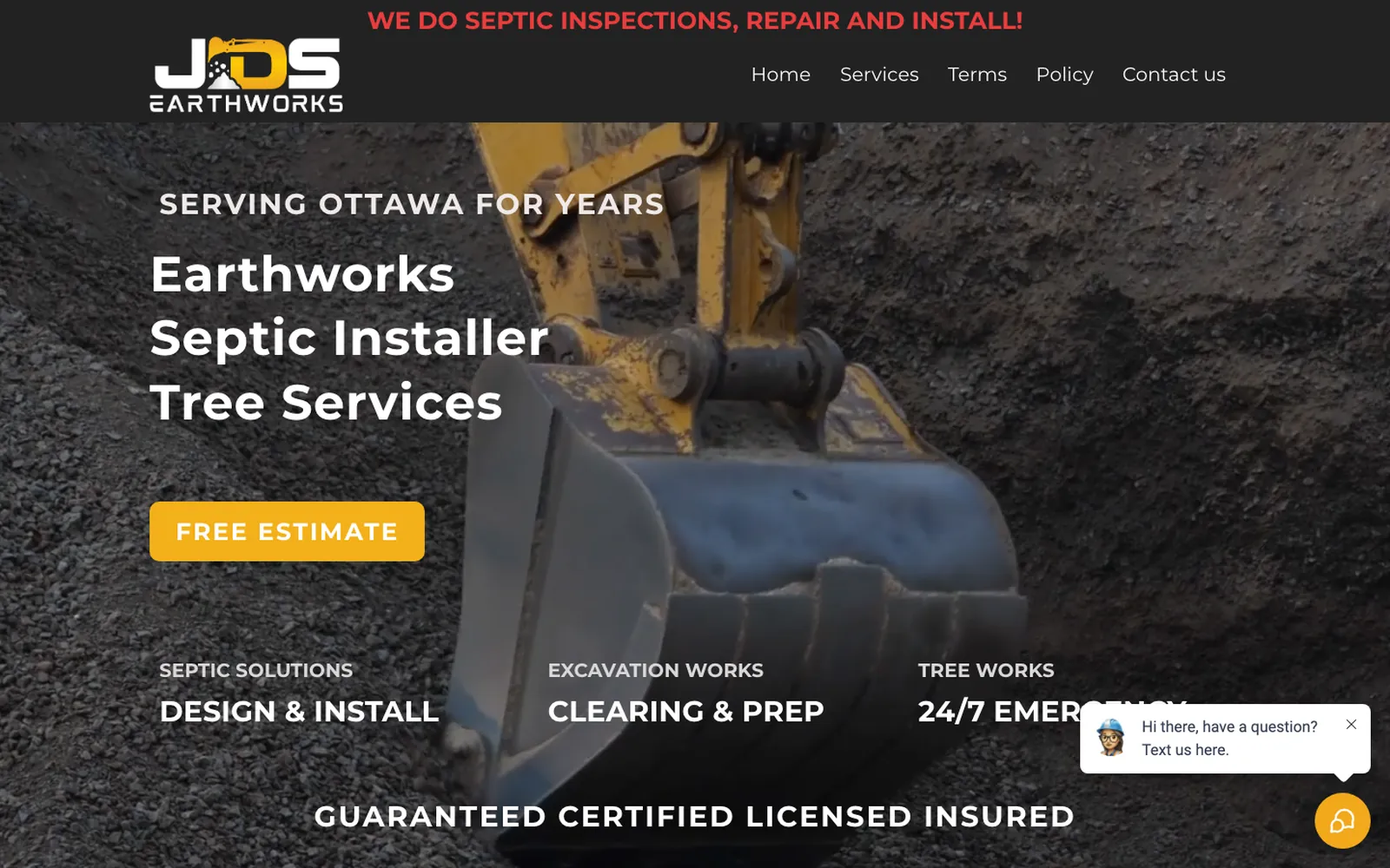 JDS Earthworks website