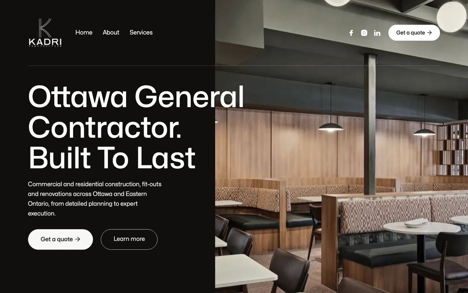 Kadri Construction website