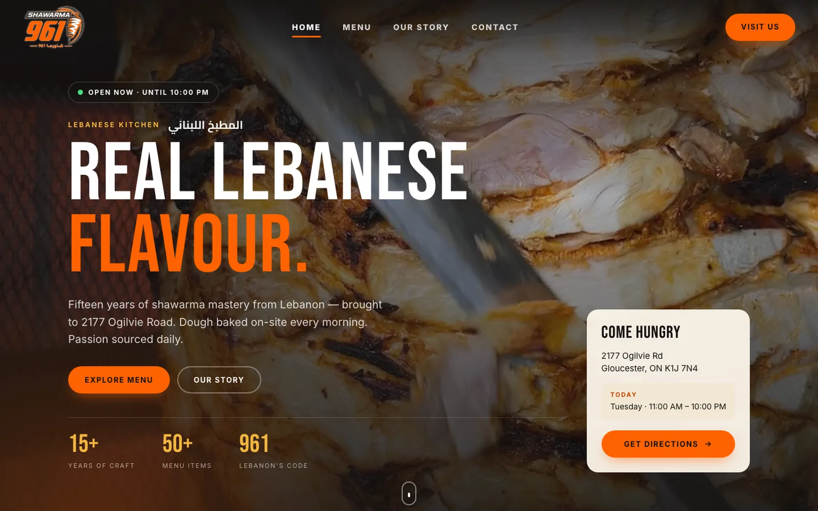 Shawarma 961 website