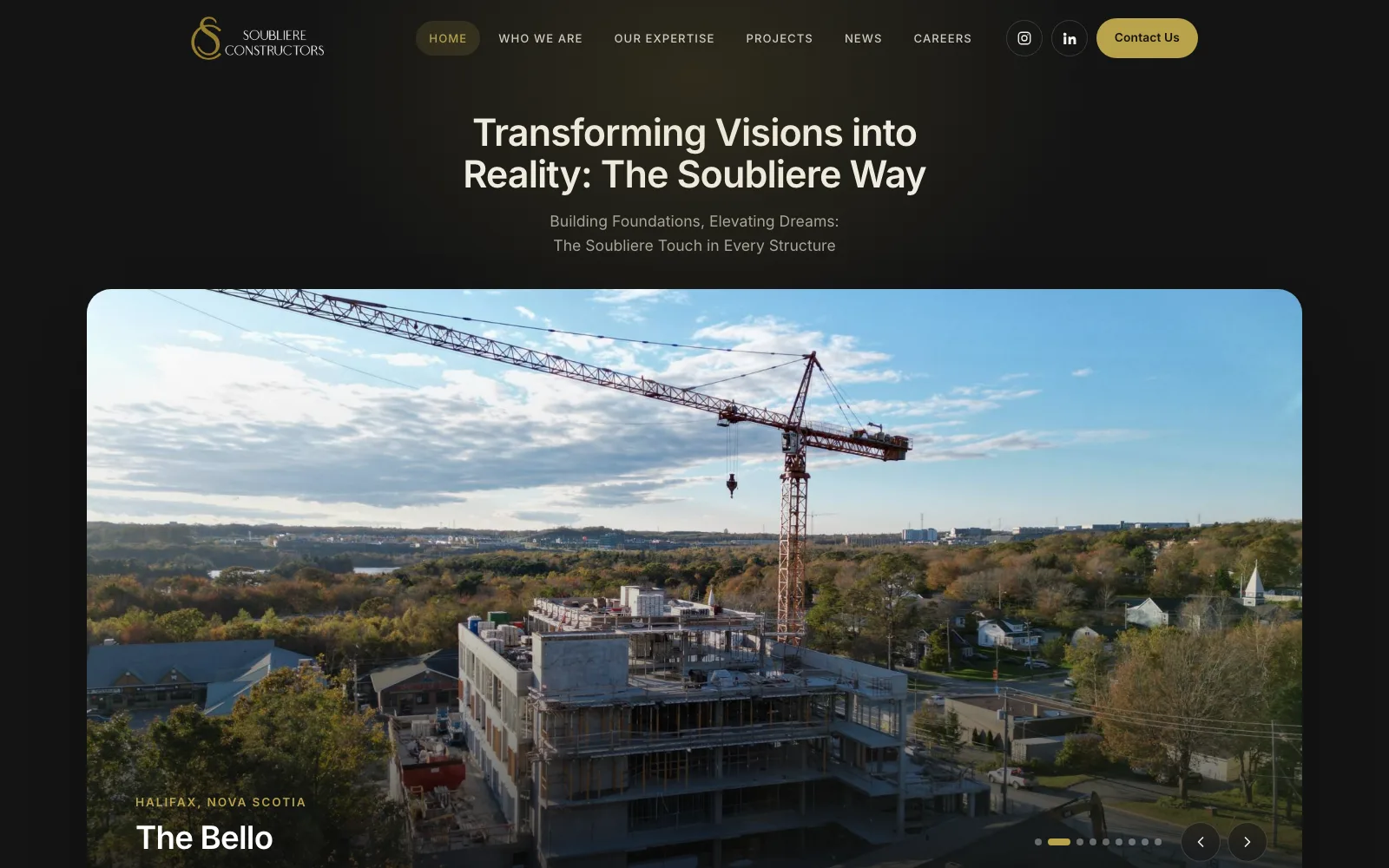 Soublière Constructors website
